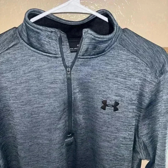 Under Armour ColdGear Fleece Lined Quarter Zip Pullover Sweatshirt Size Large - Picture 3 of 7